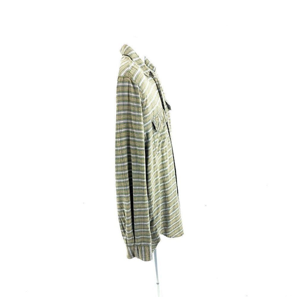 Banana Republic Green Plaid Medium Cotton Pocket Front Collared Dress‎ Shirt - Picture 8 of 9